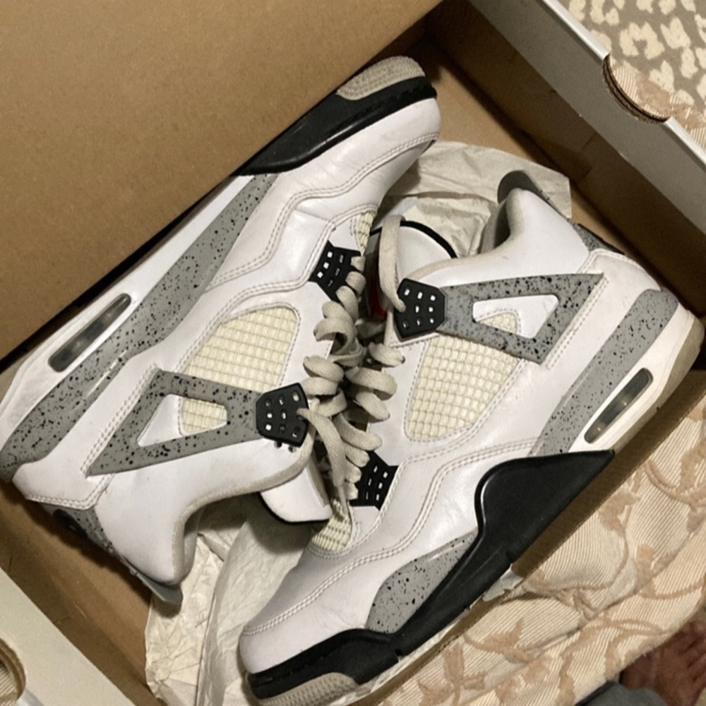 Air Jordan 4 white CEMENT nike air
